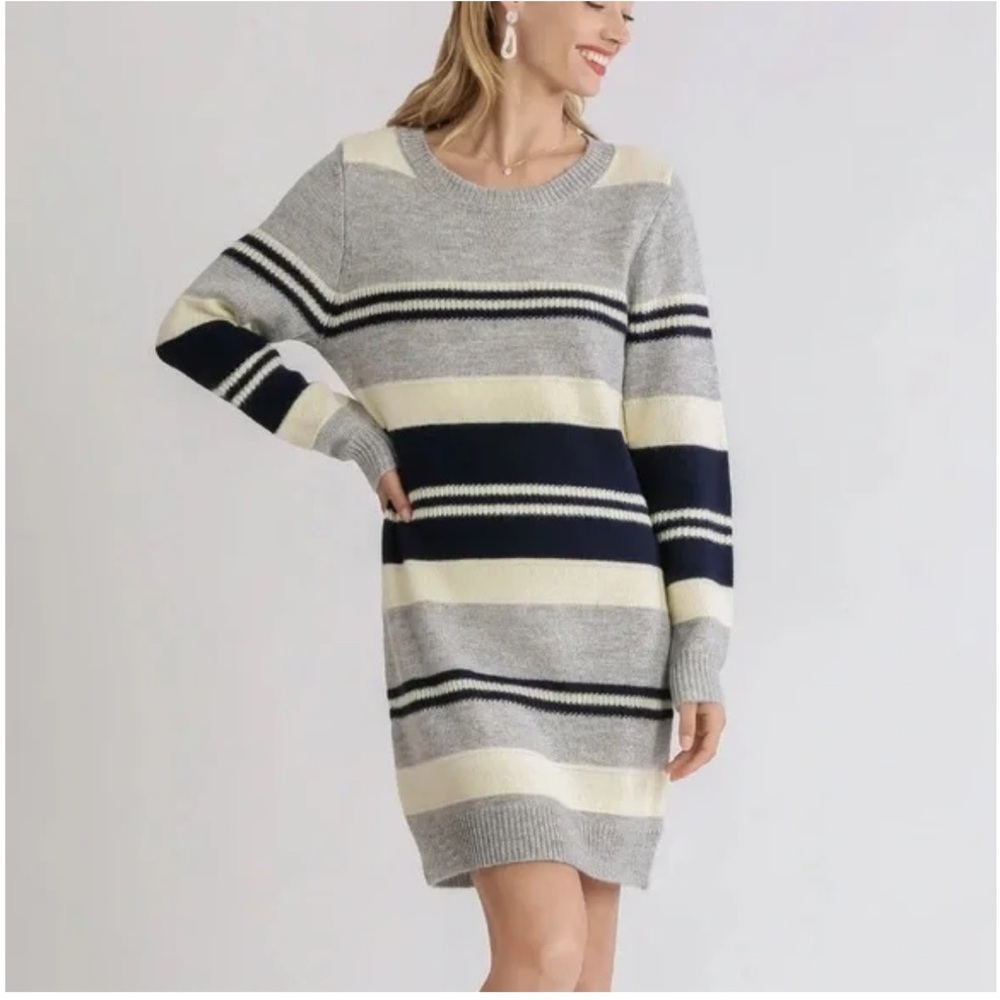 NWT Umgee striped Sweater Dress